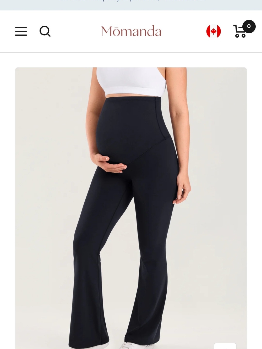 Momanda Black Maternity Flare Leggings